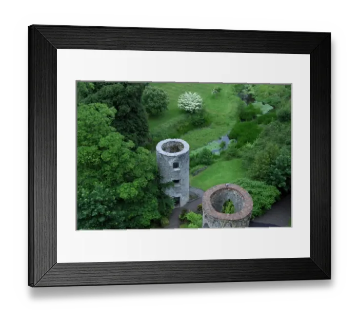 Framed Print : Europe, Ireland, Blarney Castle. Overview from castle top. THIS IMAGE RESTRICTED Framed Print : Europe, Ireland, Blarney Castle. Overview from castle top. THIS IMAGE RESTRICTED