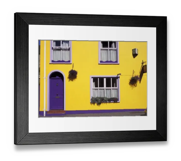 Framed Print : Ireland, County Cork, Kinsale. Colorful bed and breakfast exterior Framed Print : Ireland, County Cork, Kinsale. Colorful bed and breakfast exterior
