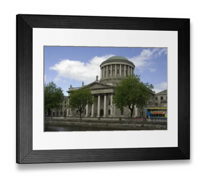 Framed Print : Ireland, Dublin. Four Courts, along the River Liffey Framed Print : Ireland, Dublin. Four Courts, along the River Liffey