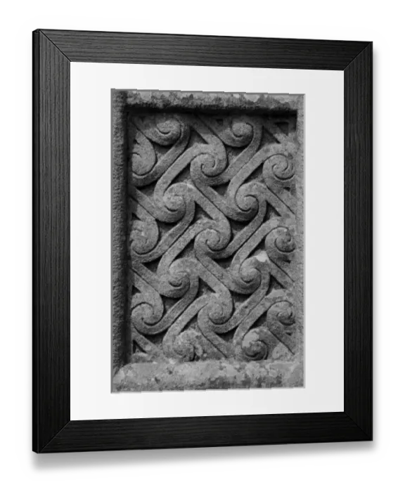 Framed Print : Europe, Ireland, Glendalough. Cletic Patterns on Cross at Glandalough Framed Print : Europe, Ireland, Glendalough. Cletic Patterns on Cross at Glandalough