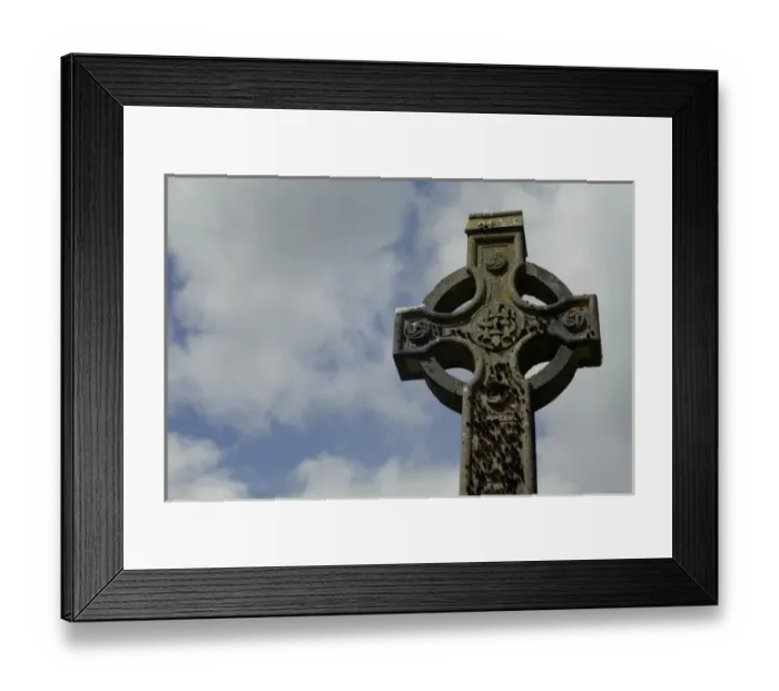 Framed Print : Europe, Ireland, Glendalough. Celtic Cross at Glendalough Framed Print : Europe, Ireland, Glendalough. Celtic Cross at Glendalough