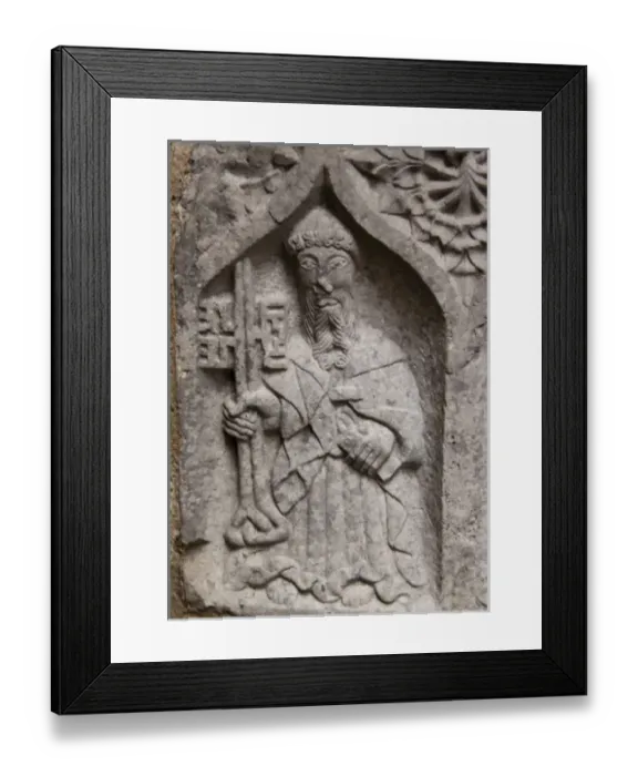 Framed Print : Medieval stone carving at Jerpoint Abbey in Kilkenny, Ireland Framed Print : Medieval stone carving at Jerpoint Abbey in Kilkenny, Ireland