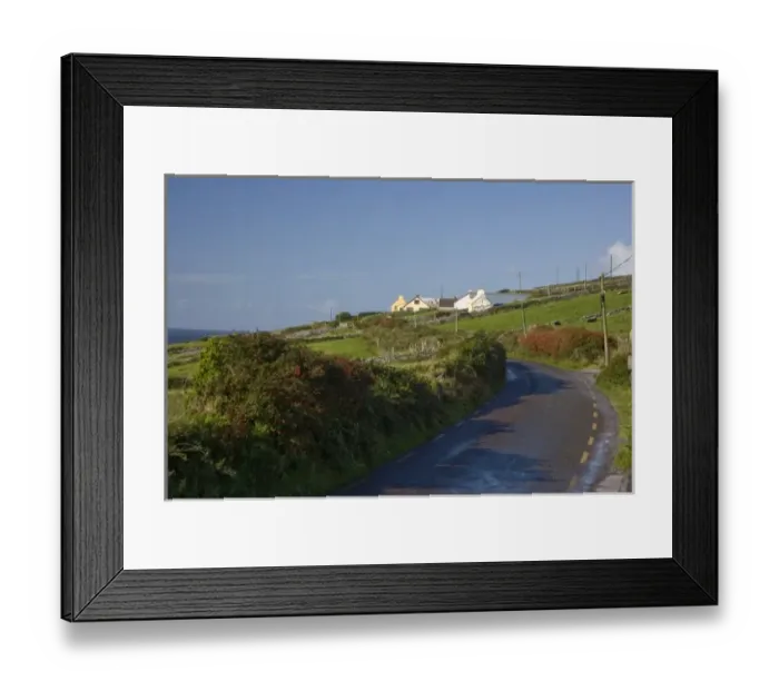 Framed Print : Dingal Peninsula Highway, Ireland, Houses Framed Print : Dingal Peninsula Highway, Ireland, Houses