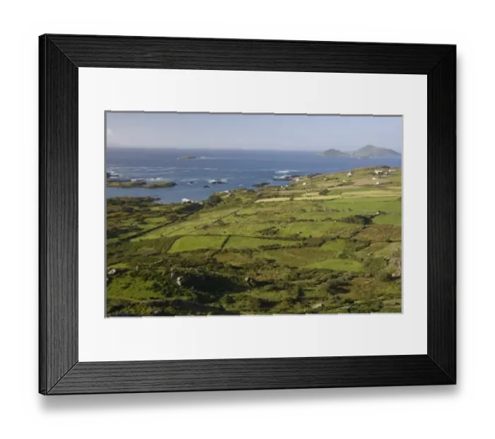 Framed Print : Dingle Peninsula, Landscape, Ireland, Ocean, Fields, Farms