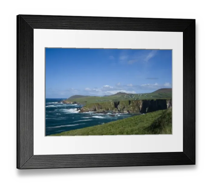 Framed Print : Dingle Peninsula Coastline, Ireland, Cliffs, Waves Framed Print : Dingle Peninsula Coastline, Ireland, Cliffs, Waves