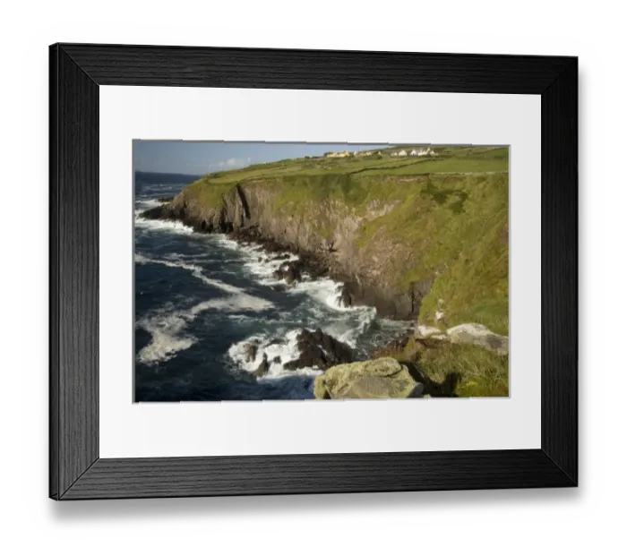 Framed Print : Dingle Peninsula Coastline, Ireland, Cliffs, Waves Framed Print : Dingle Peninsula Coastline, Ireland, Cliffs, Waves