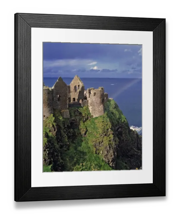 Framed Print : Dunluce Castle on the Antrim Coast in Co. Antrim in Northern Ireland has the pot Framed Print : Dunluce Castle on the Antrim Coast in Co. Antrim in Northern Ireland has the pot