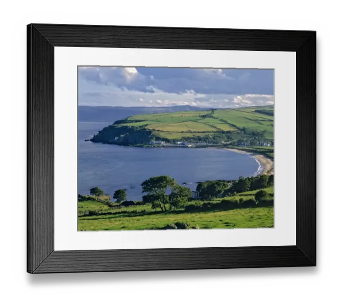 Framed Print : Northern Ireland, County Antrim, Torr Head. A small village near Torr Head faces