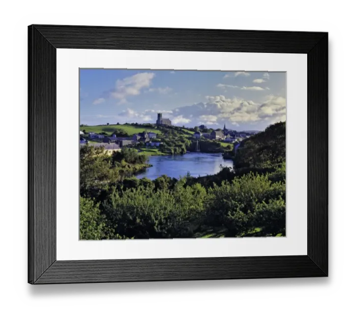 Framed Print : Europe, Ireland, Ballyshannon. The quaint town of Ballyshannon sits above the River Erne in Co Framed Print : Europe, Ireland, Ballyshannon. The quaint town of Ballyshannon sits above the River Erne in Co