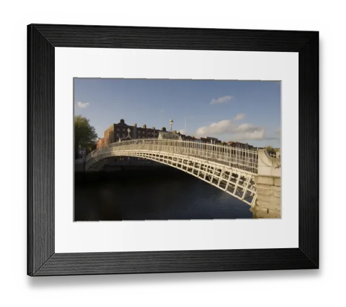 Framed Print : Half Penny Bridge (Ha Penny Bridge) over Liffey River, Dublin Framed Print : Half Penny Bridge (Ha Penny Bridge) over Liffey River, Dublin