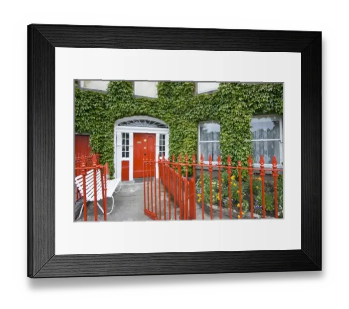 Framed Print : Ireland, County Mayo, Westport, red door