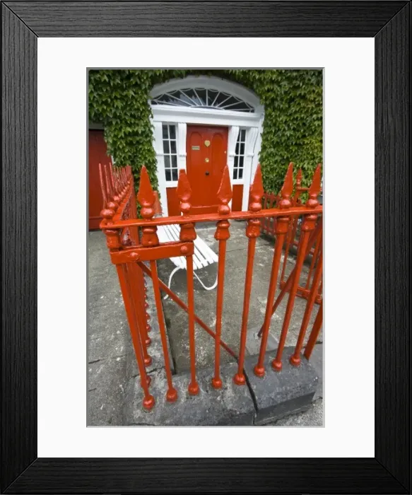 Framed Print : Ireland, County Mayo, red doorway Framed Print : Ireland, County Mayo, red doorway