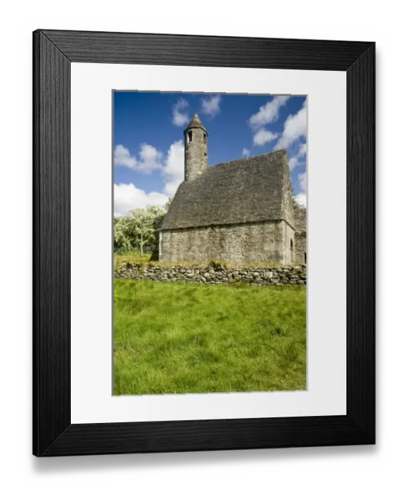 Framed Print : Ireland, County Wicklow, Glendalough, ancient church