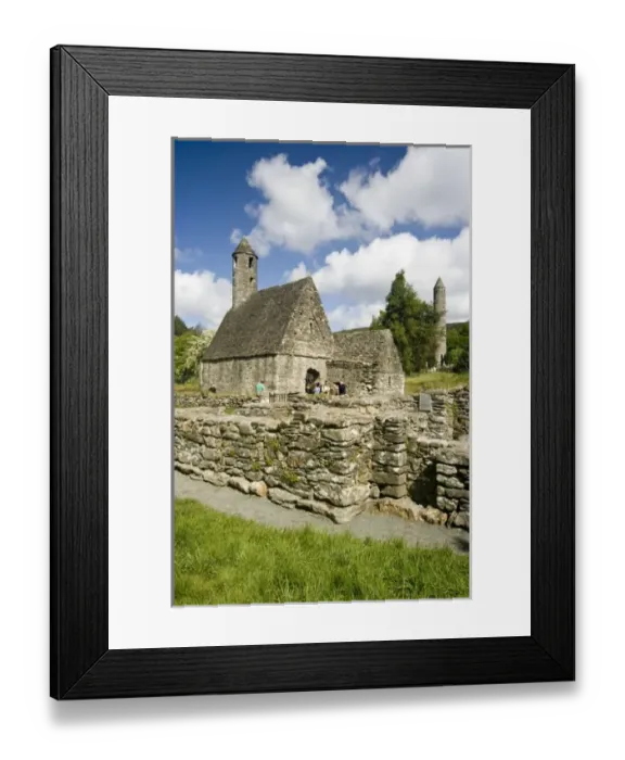 Framed Print : Ireland, County Wicklow, St. Kevins Church (11th century) at Glendalough ancient