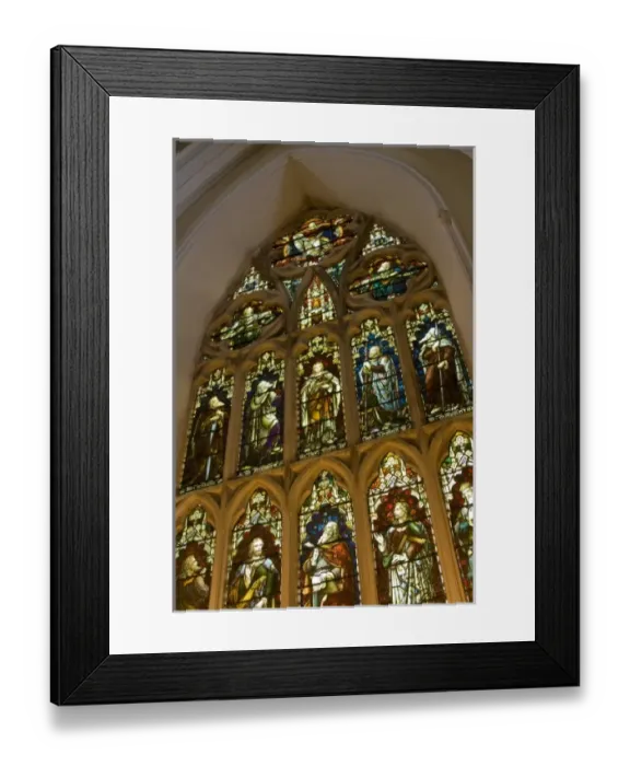 Framed Print : Down Cathedral, St. Patrick, Northern Ireland, stained glass, religion, church, window