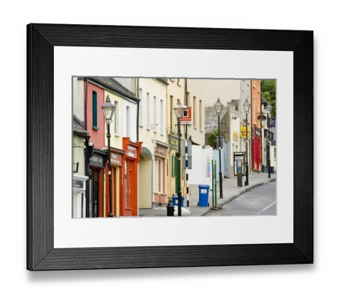 Framed Print : Ireland, County Mayo, Westport, street scene