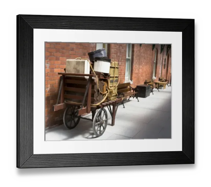 Framed Print : Ireland, 1840s famine, emigration display Framed Print : Ireland, 1840s famine, emigration display