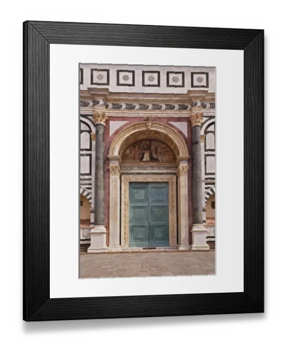 Framed Print : Ornate doorway, Piazza della Signoria, Florence, Italy