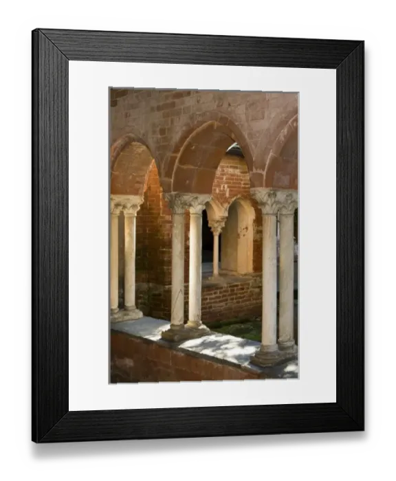 Framed Print : Italy, Piedmont (Piemonte), western region, Staffarda, Abbazia de Staffarda (Cistercian Abbey)