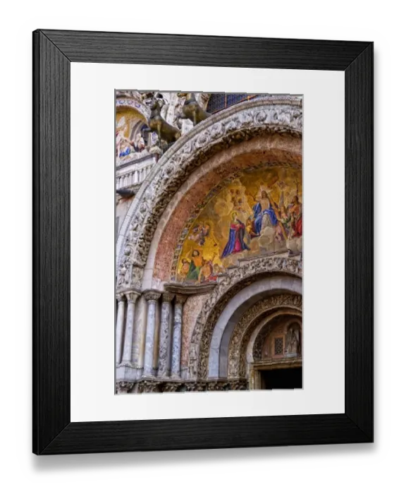 Framed Print : Colors of famous St Marks Church in the beautiful city of Venice Italy Venezia Italian
