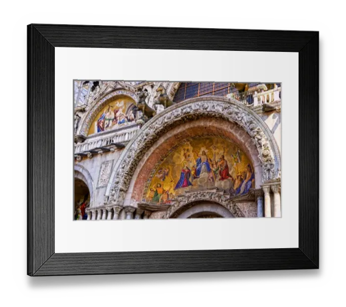 Framed Print : Colors of famous St Marks Church in the beautiful city of Venice Italy Venezia Italian