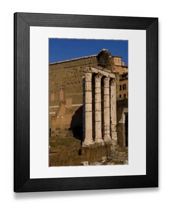 Framed Print : Famous historical Roman Forum in ruins at Rome Roma Italy Europe