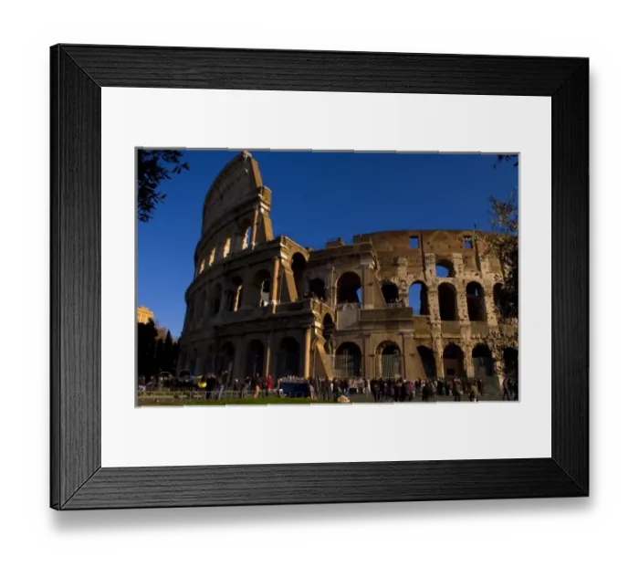 Framed Print : Famous Colosseum in Rome Italy Landmark Monument in Europe