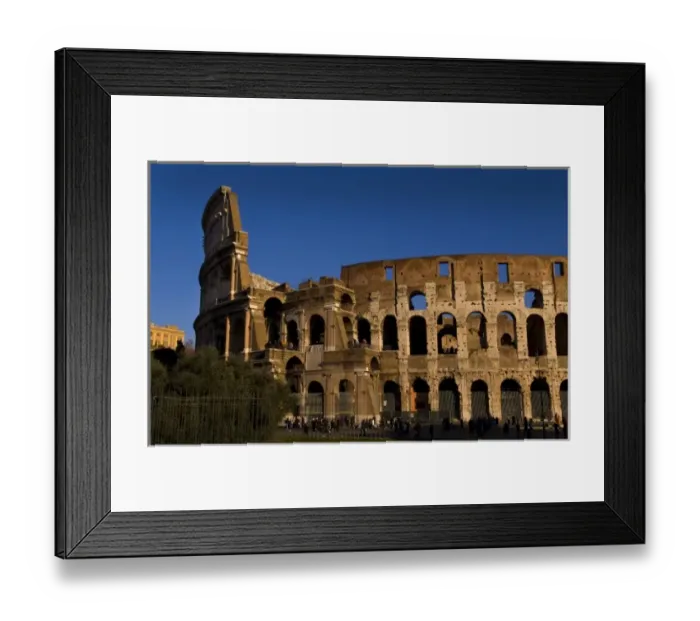 Framed Print : Famous Colosseum in Rome Italy Landmark Monument in Europe