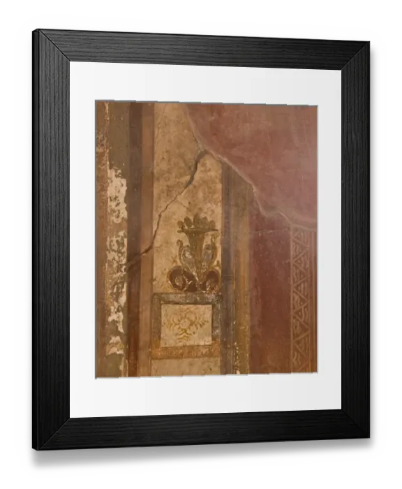 Framed Print : Italy, Campania, Pompeii. Fresco details in the ruins of Pompeii