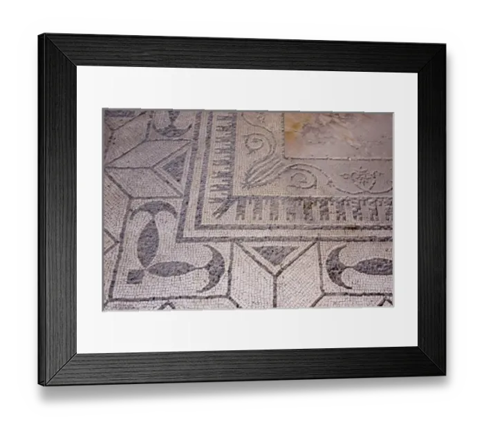 Framed Print : Italy, Campania, Herculaneum. Mosaic floor designs uncovered from excavated ruins Framed Print : Italy, Campania, Herculaneum. Mosaic floor designs uncovered from excavated ruins