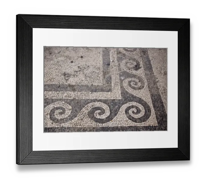 Framed Print : Italy, Campania, Pompeii. Mosaic floor patterns in the House of the Faun
