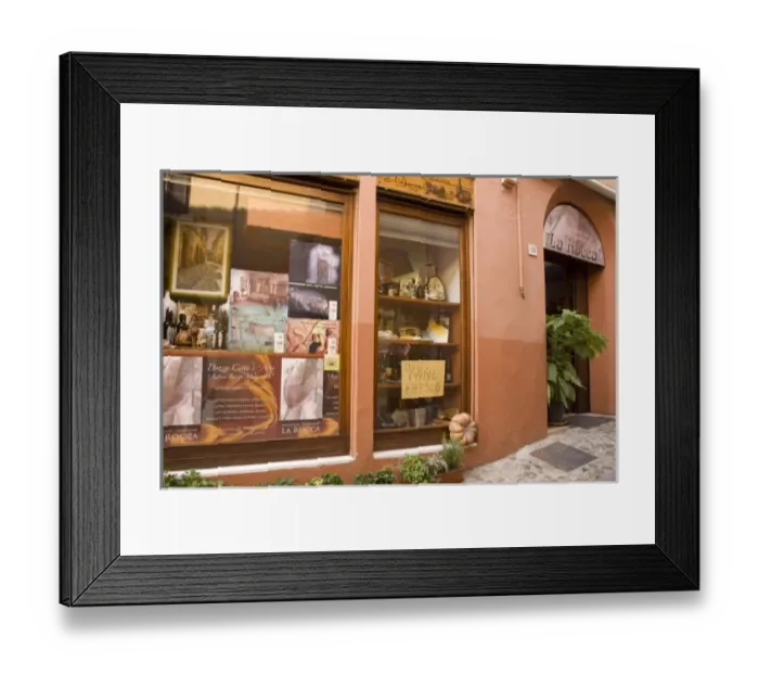 Framed Print : Italy, Dozza. A town store front Framed Print : Italy, Dozza. A town store front
