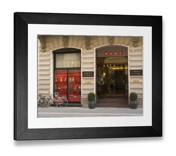 Framed Print : Italy, Faenza. Entrance to the Hotel Vittoria Framed Print : Italy, Faenza. Entrance to the Hotel Vittoria