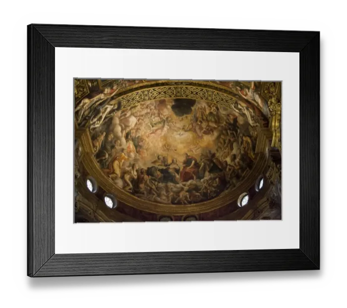Framed Print : Italy, Parma. Detail of fresco in the dome above the altar at the Church of Mary of the Fence Framed Print : Italy, Parma. Detail of fresco in the dome above the altar at the Church of Mary of the Fence