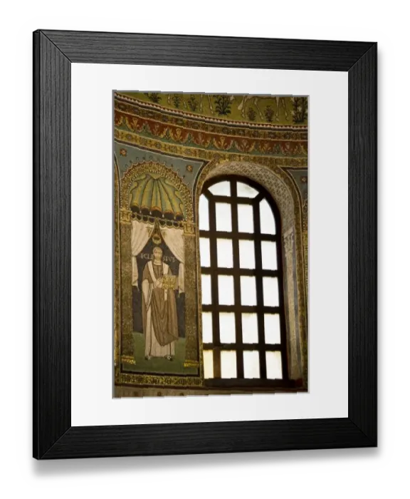 Framed Print : Italy, Ravenna. Mosaics and window in the Church of St. Apollinare Framed Print : Italy, Ravenna. Mosaics and window in the Church of St. Apollinare