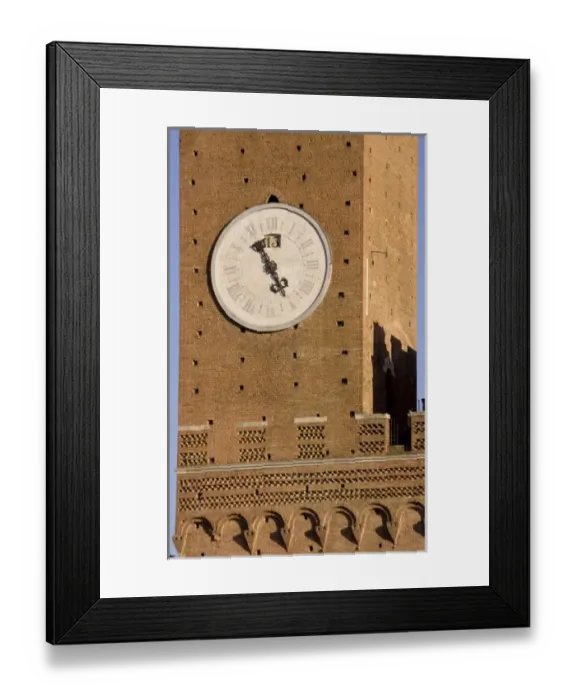 Framed Print : Italy, Tuscany, Sienna. The clock on the Torre del Mangias tower Framed Print : Italy, Tuscany, Sienna. The clock on the Torre del Mangias tower