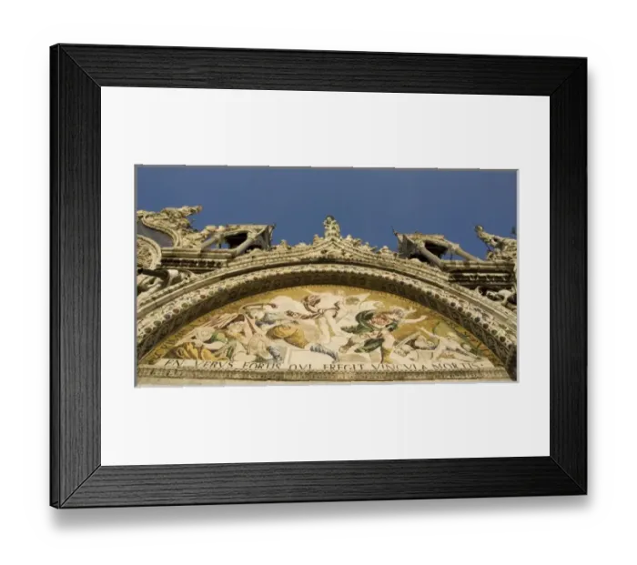 Framed Print : Italy, Venice. Details of the facade of St. Marks Basilica Framed Print : Italy, Venice. Details of the facade of St. Marks Basilica