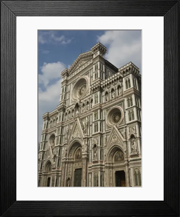 Framed Print : Italy, Florence. The facade of the Duomo