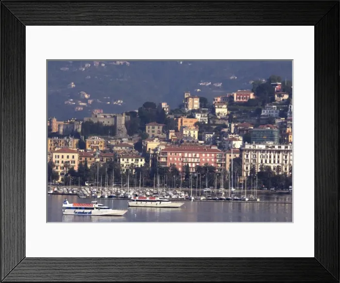 Framed Print : Europe, Italy, Liguria region, Ligurian Sea, La Spezia. Popular port city, gateway to Cinque Terre