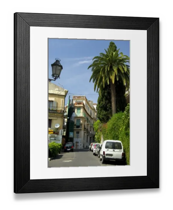 Framed Print : Europe, Italy, Sicily, Taormina. Typical street Framed Print : Europe, Italy, Sicily, Taormina. Typical street