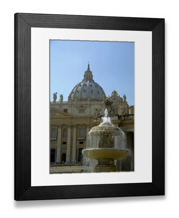 Framed Print : Europe, Italy, Rome. St. Peters Basilica (aka Basilica di San Pietro)