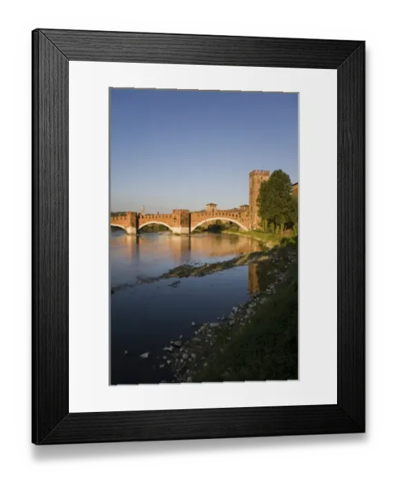 Framed Print : Adige River, Ponte Scaligero, Castelvecchio, Verona, Venetia, Italy Framed Print : Adige River, Ponte Scaligero, Castelvecchio, Verona, Venetia, Italy