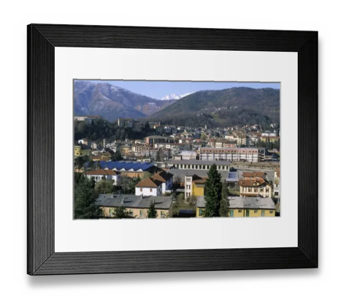 Framed Print : The village of Lanzo in the Langhe Region of Italy