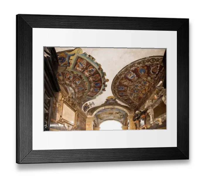 Framed Print : Bologna, Emilia-Romagna, Italy - Church ceiling painted with ornate religious art Framed Print : Bologna, Emilia-Romagna, Italy - Church ceiling painted with ornate religious art