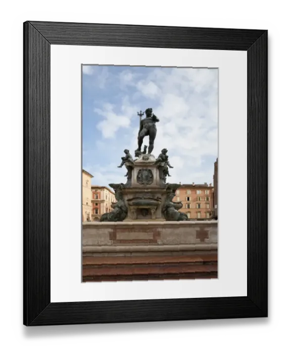 Framed Print : Bologna, Emilia-Romagna, Italy - Stone steps leading to a fountain with a statue Framed Print : Bologna, Emilia-Romagna, Italy - Stone steps leading to a fountain with a statue