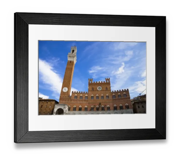 Framed Print : Sienna, Tuscany, Italy - Low angle view of an old world cathedral with a spire Framed Print : Sienna, Tuscany, Italy - Low angle view of an old world cathedral with a spire