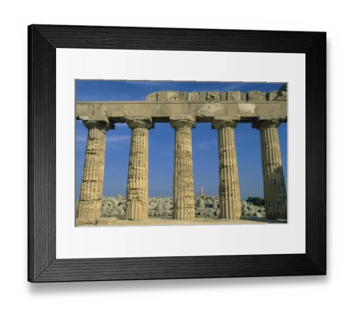 Framed Print : Italy, Sicily, Selinunte, Greek ruins, 6th century, B. C. Temple G Framed Print : Italy, Sicily, Selinunte, Greek ruins, 6th century, B. C. Temple G