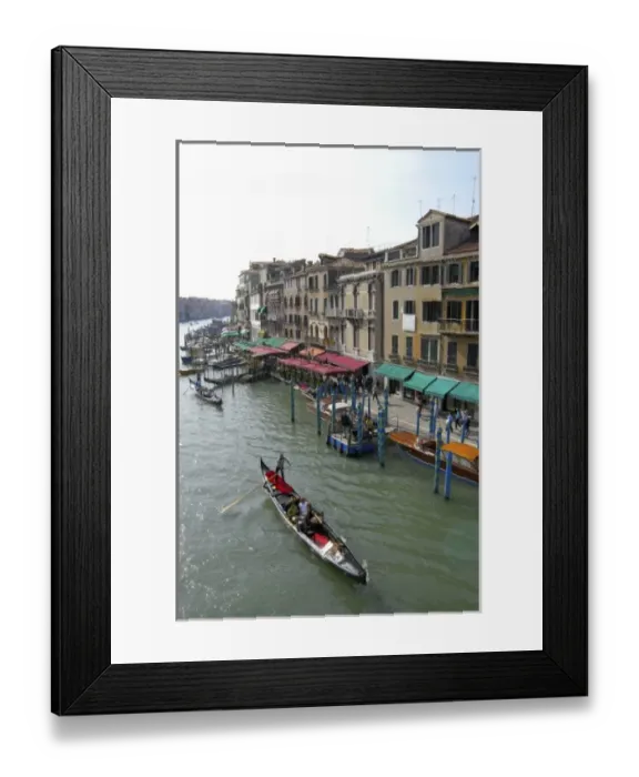 Framed Print : Italy, Venice, buildings and gondolas on Grand Canal Framed Print : Italy, Venice, buildings and gondolas on Grand Canal
