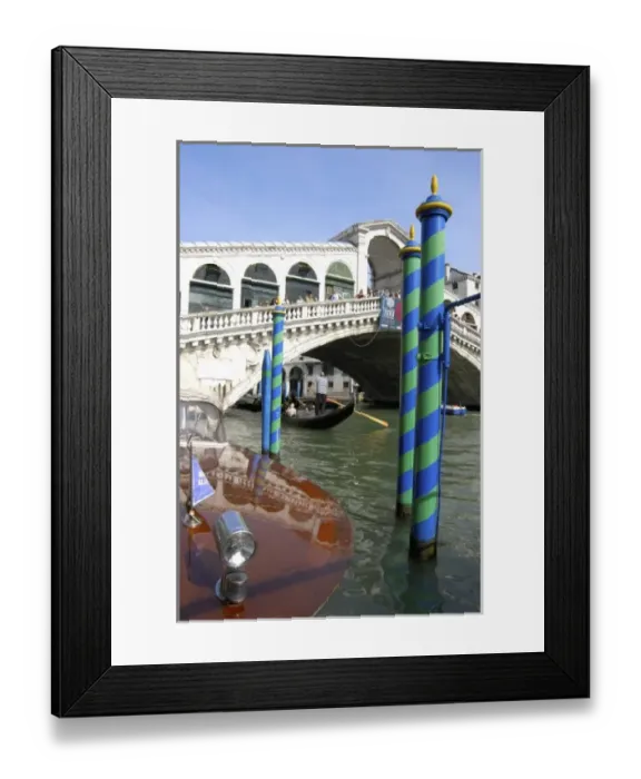 Framed Print : Italy, Venice, gondolas on Grand Canal by Rialto Bridge Framed Print : Italy, Venice, gondolas on Grand Canal by Rialto Bridge