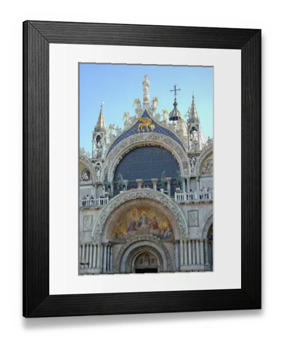 Framed Print : Italy, Venice, St. Marks Basilica in St. Marks Square